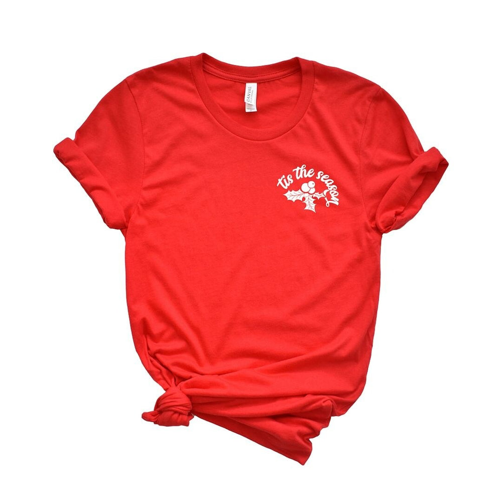 Tis The Season Holly Berries Mini Short Sleeve Crewnneck Tee