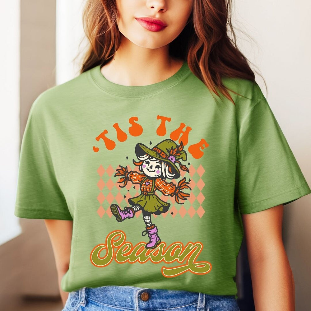 Tis The Season Scarecrow Short Sleeve Crewnneck Tee