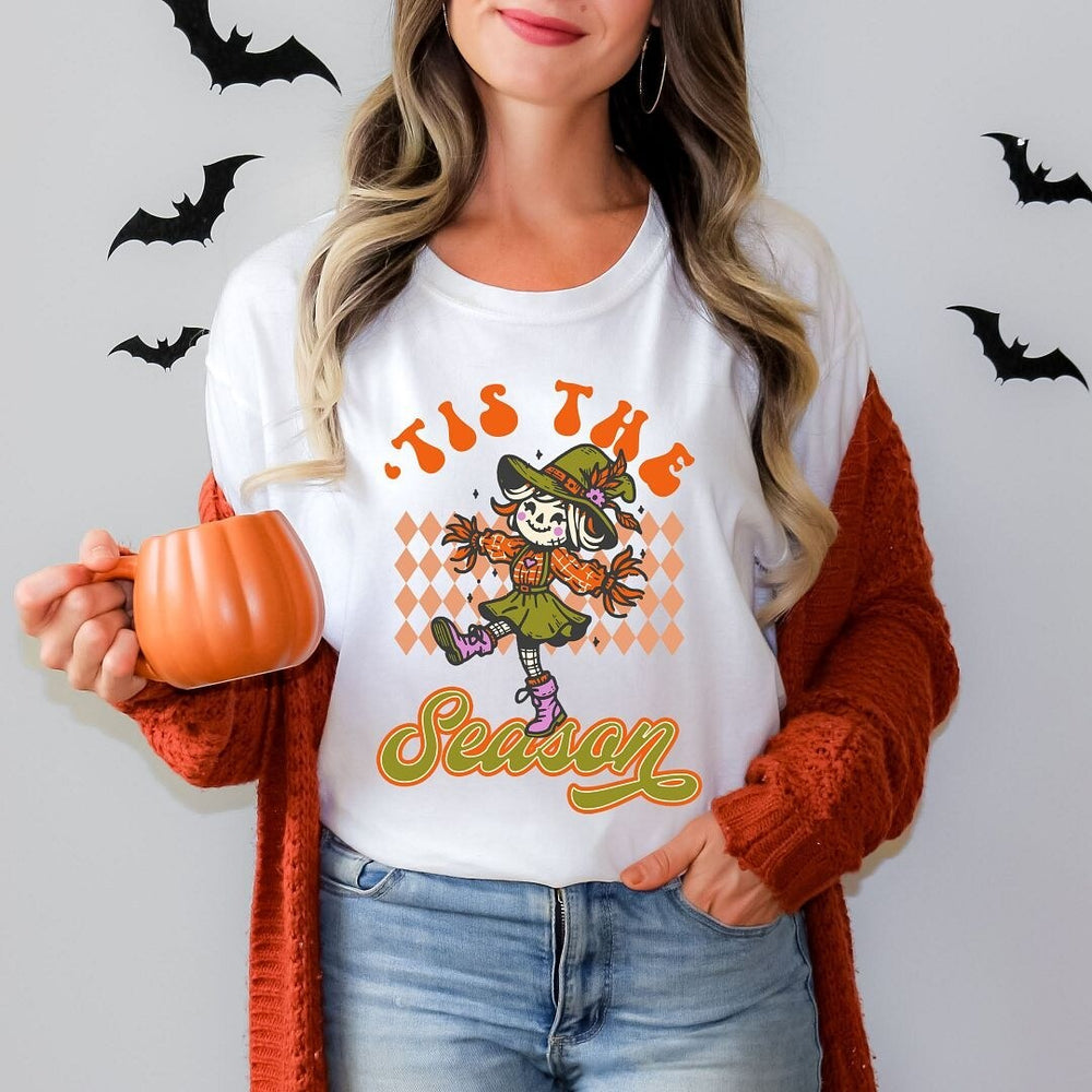 Tis The Season Scarecrow Short Sleeve Crewnneck Tee