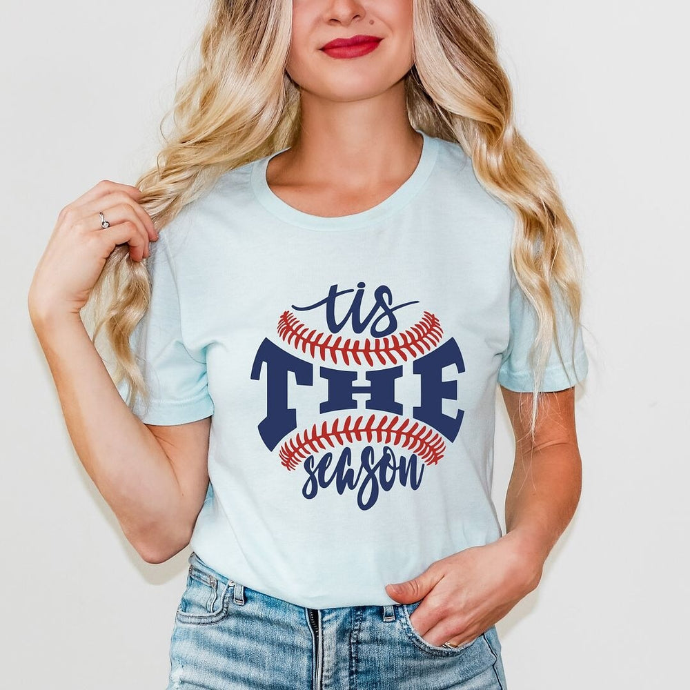 Tis the Season Baseball Short Sleeve Crewnneck Tee