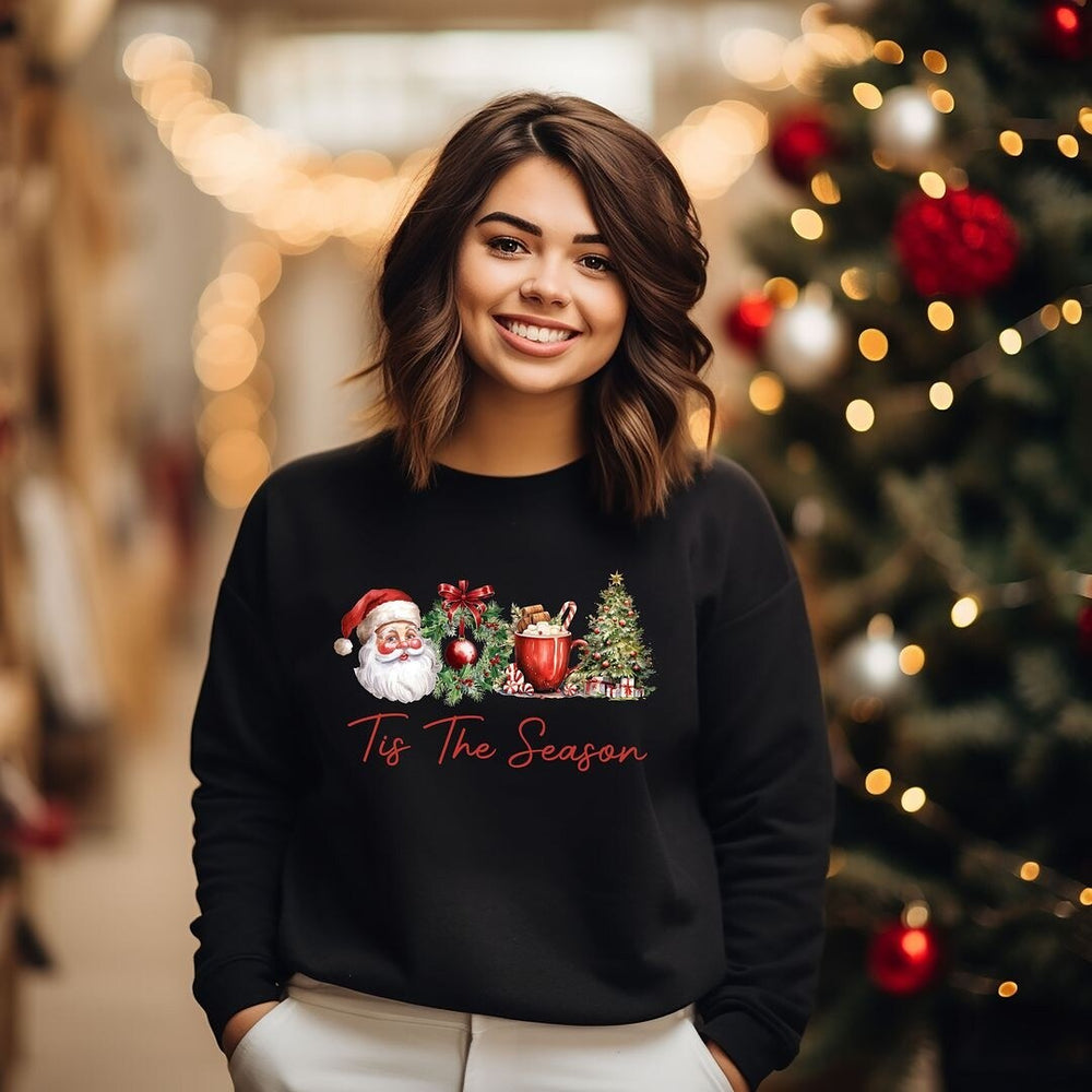 Tis the Season Christmas Collage Graphic Sweatshirt