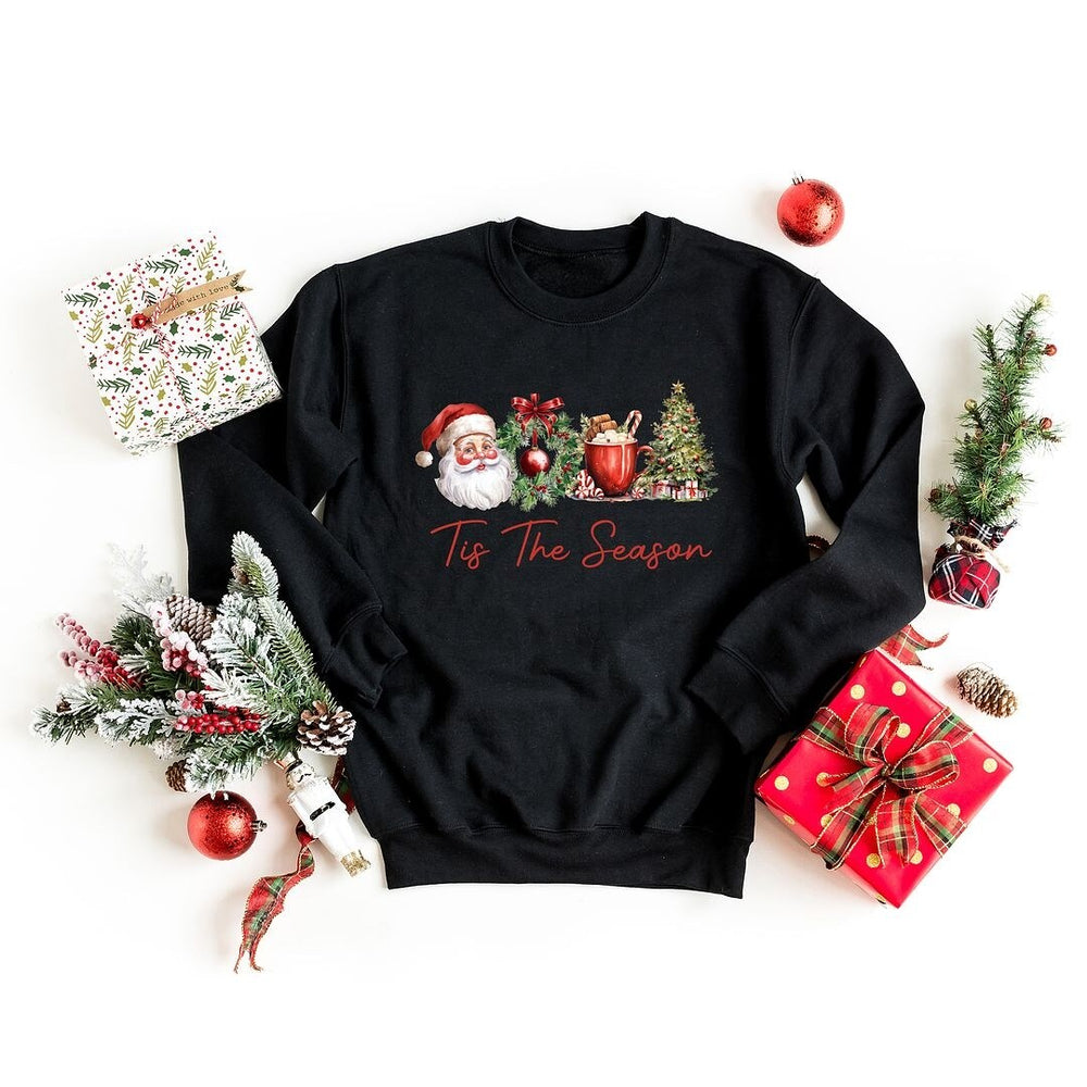 Tis the Season Christmas Collage Graphic Sweatshirt