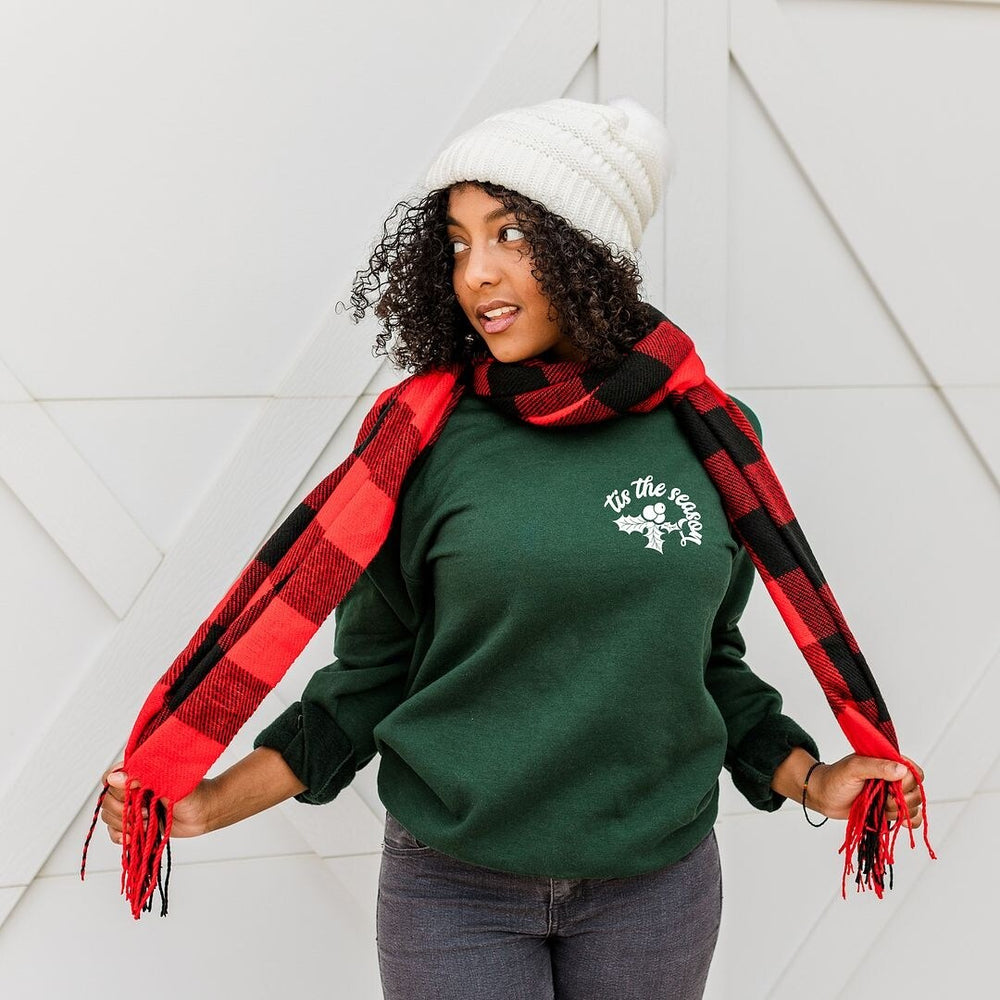 Tis the Season Holly Berries Mini Graphic Sweatshirt