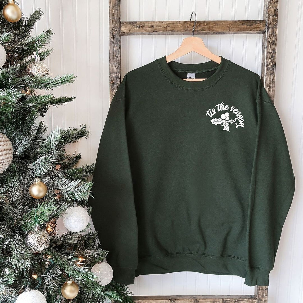 Tis the Season Holly Berries Mini Graphic Sweatshirt