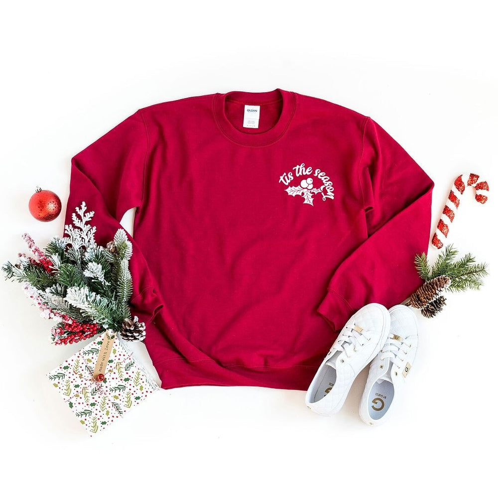 Tis the Season Holly Berries Mini Graphic Sweatshirt