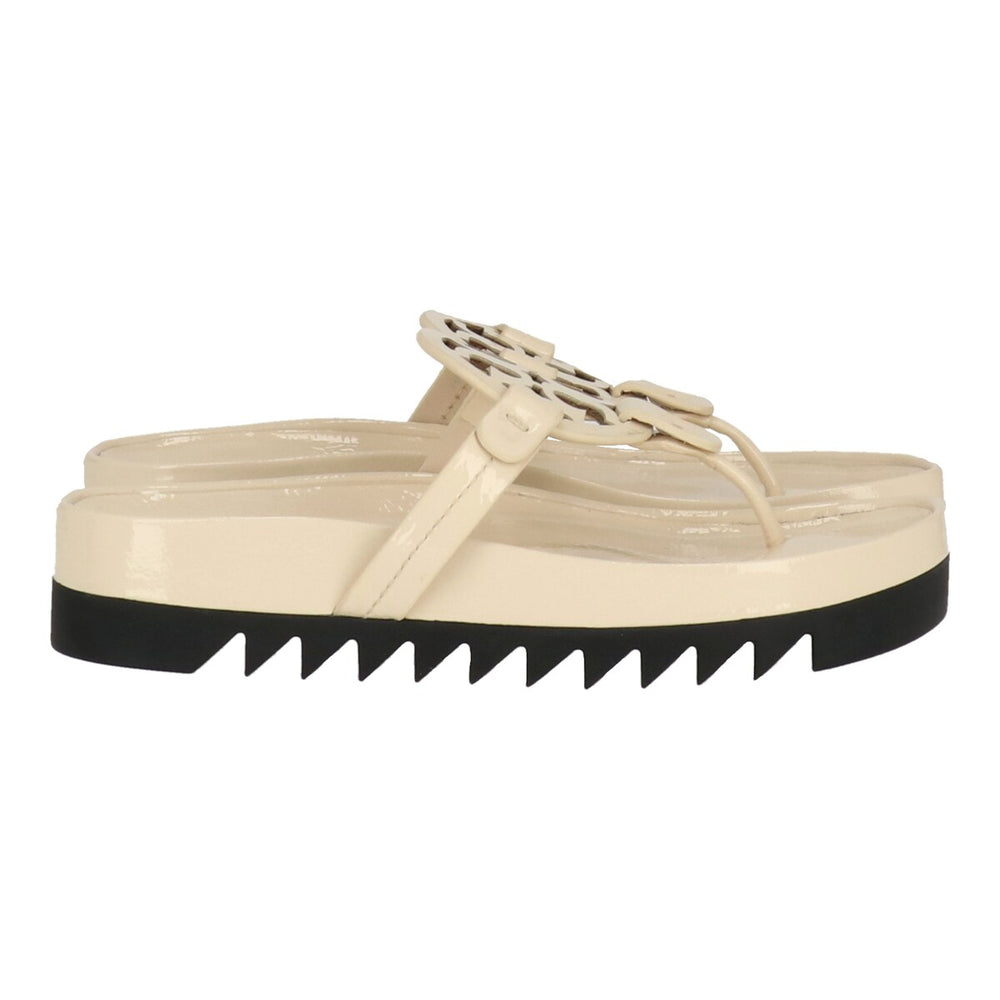 Tory Burch Womens Cream Miller Cloud Lug Sandal