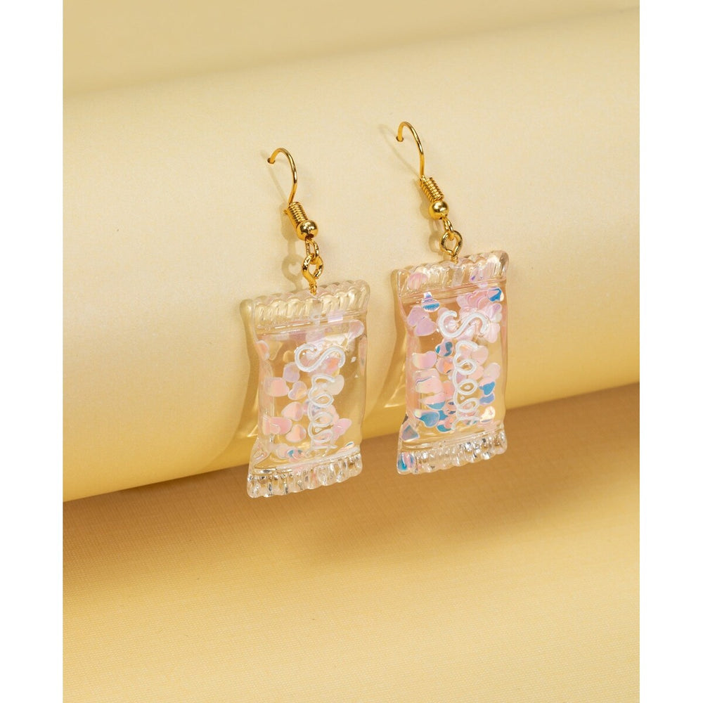 Transparent Multi Colored Sweet Candy Drop Earrings