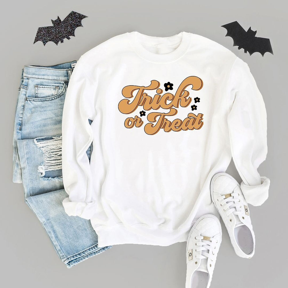 Trick Or Treat Flowers Sweatshirt