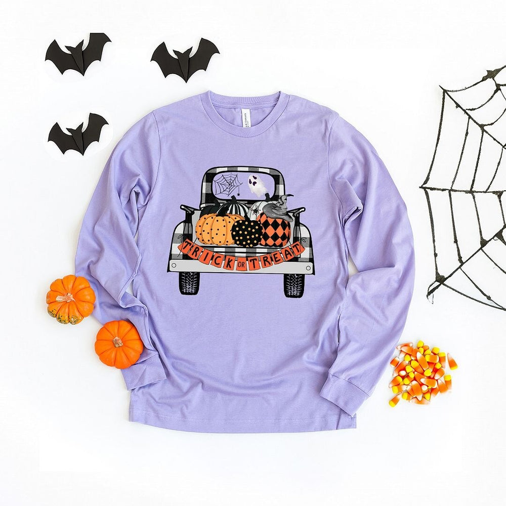 Trick Or Treat Truck Long Sleeve Tee