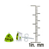 Trillion Shape 3.60Ct Natural Peridot Sterling Silver Stud Earrings