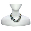 Triple Strand Onyx Necklace with Green Tones