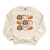 Turkey Pumpkin Pie Grid Graphic Sweatshirt