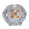 Turkey Pumpkin Pie Grid Graphic Sweatshirt