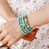 Turquoise Mixed Stone Mala Necklace/wrap Bracelet - White