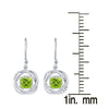 Twisted Wire Earrings in Sterling Silver Natural Peridot 2.20Ct