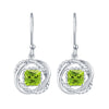 Twisted Wire Earrings in Sterling Silver Natural Peridot 2.20Ct