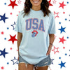 USA Patriotic Lips Garment Dyed Tee