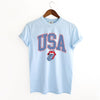 USA Patriotic Lips Garment Dyed Tee