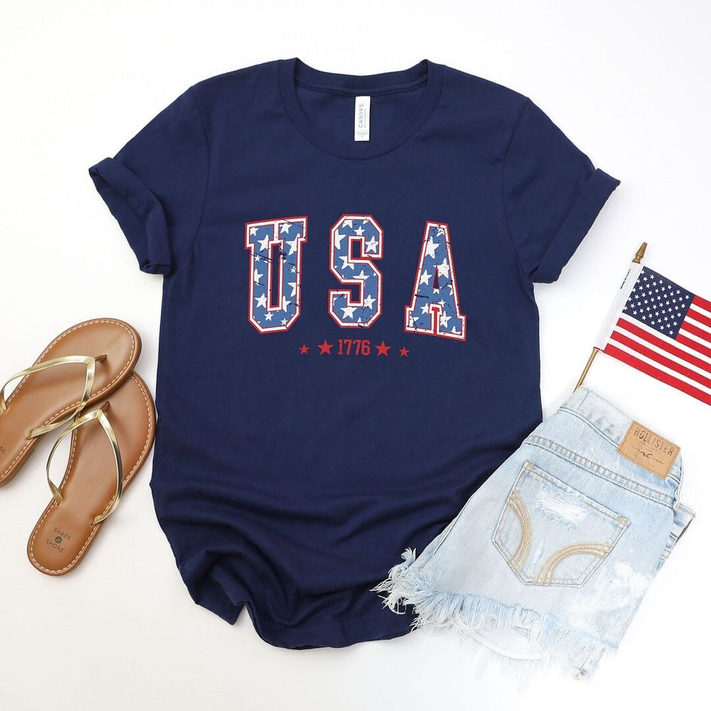 USA Varsity Stars Short Sleeve Crewnneck Tee