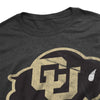 University of Colorado Primary Logo Unisex Adult Heathered Premium T Shirt