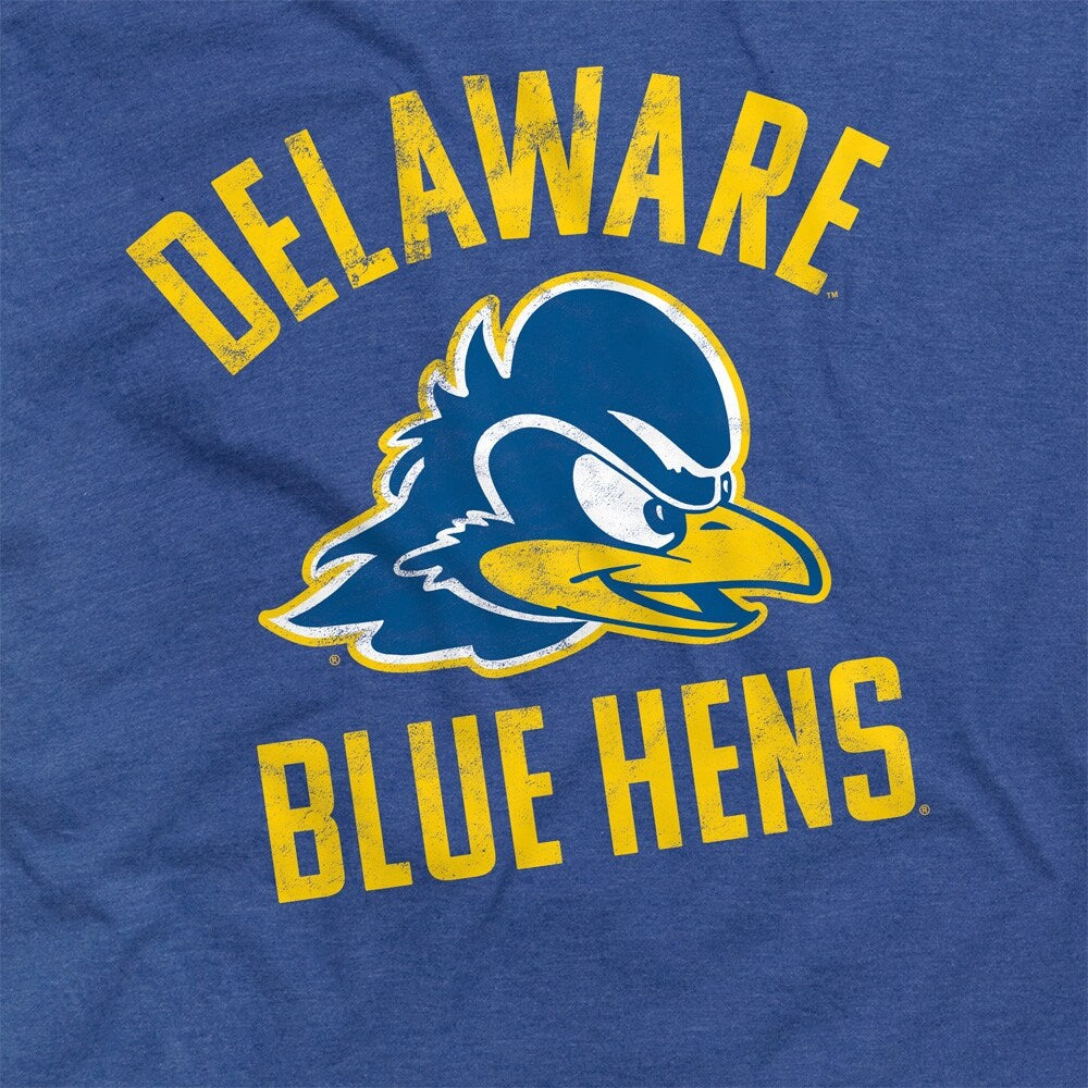 University of Delaware Blue Hens Unisex Adult Heathered Premium T Shirt