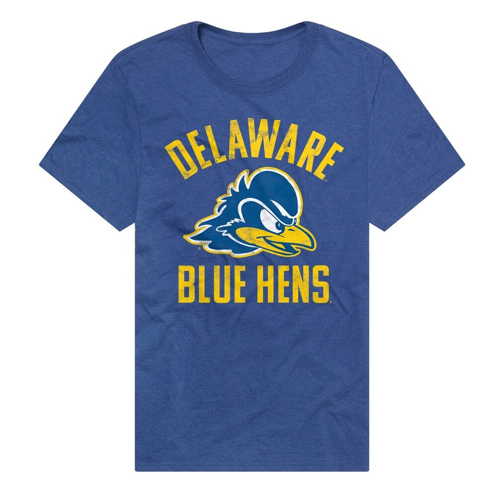 University of Delaware Blue Hens Unisex Adult Heathered Premium T Shirt