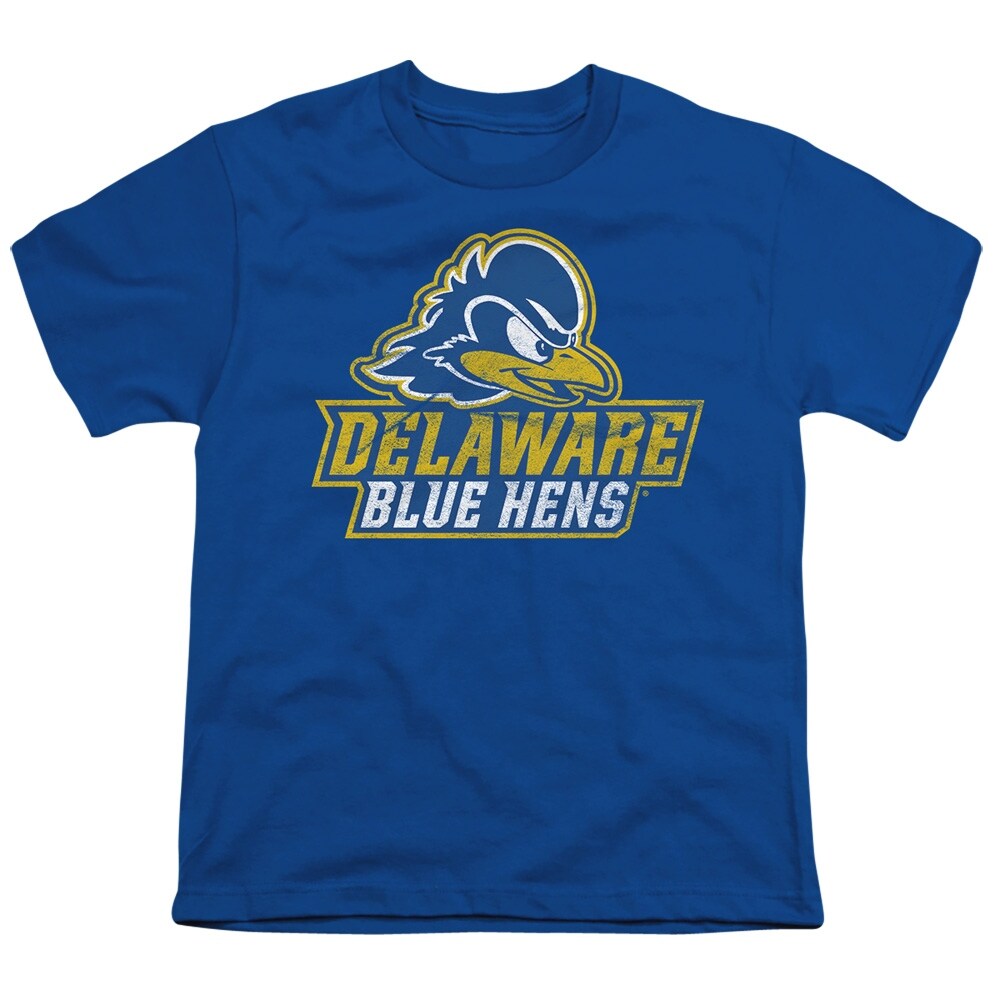 University of Delaware Distressed Primary Kids T Shirt for Youth Boys and Girls