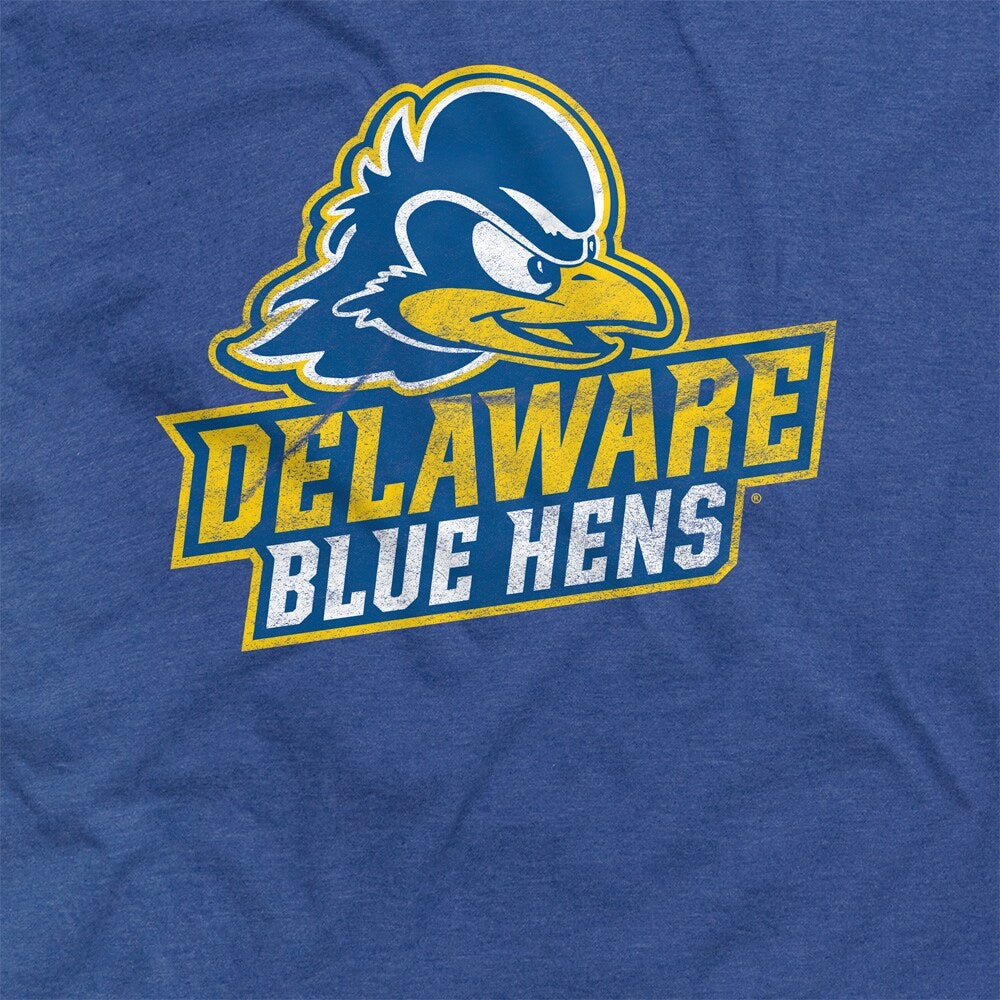 University of Delaware Primary Logo Unisex Adult Heathered Premium T Shirt