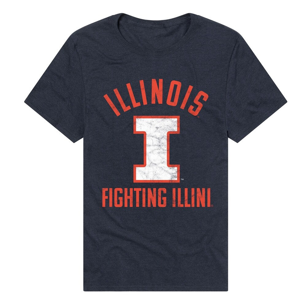 University of Illinois Fighting Illini Unisex Adult Heathered Premium T Shirt