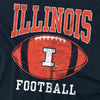 University of Illinois Football Ball Kids T Shirt for Youth Boys and Girls