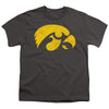 University of Iowa Distressed Primary Kids T Shirt for Youth Boys and Girls