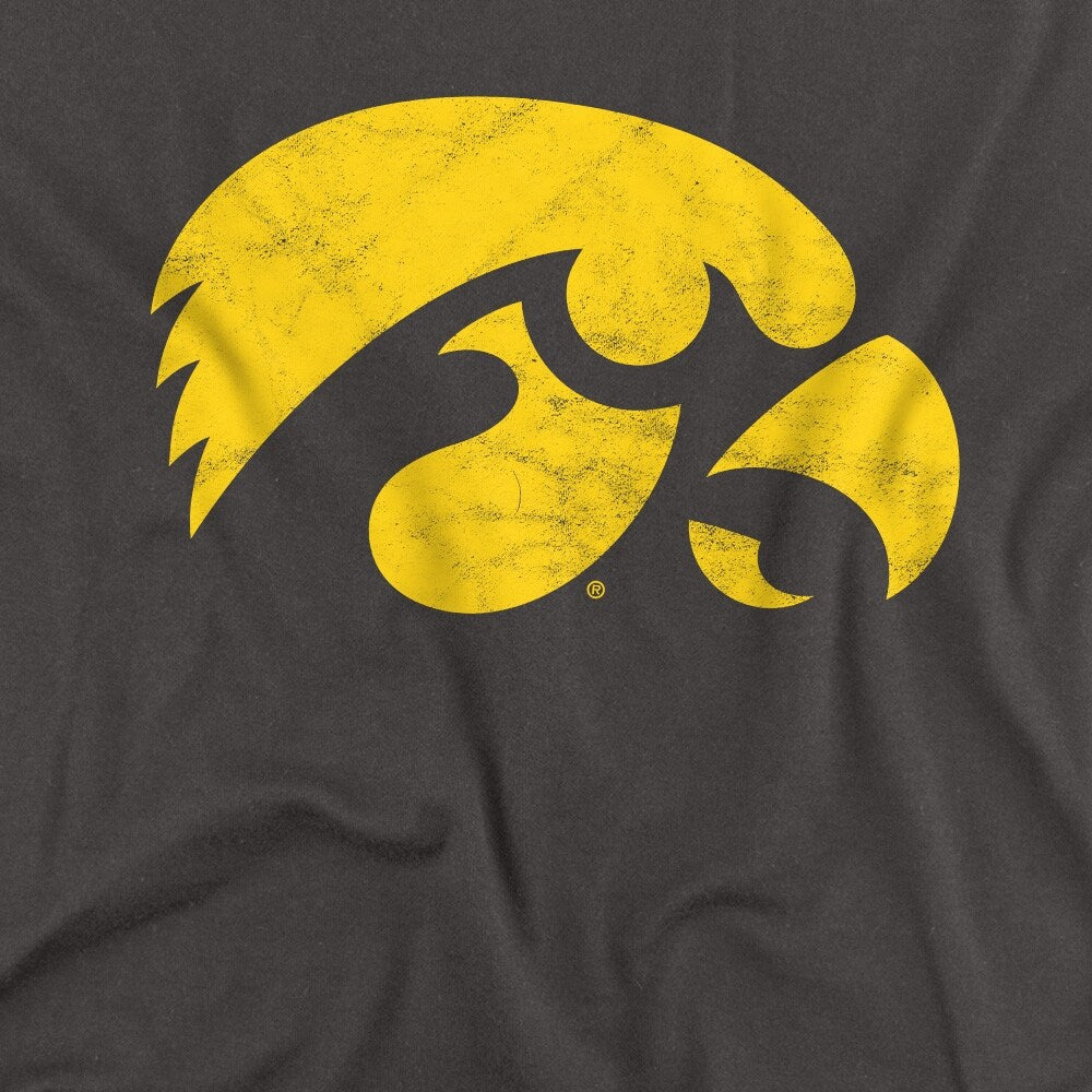 University of Iowa Distressed Primary Kids T Shirt for Youth Boys and Girls