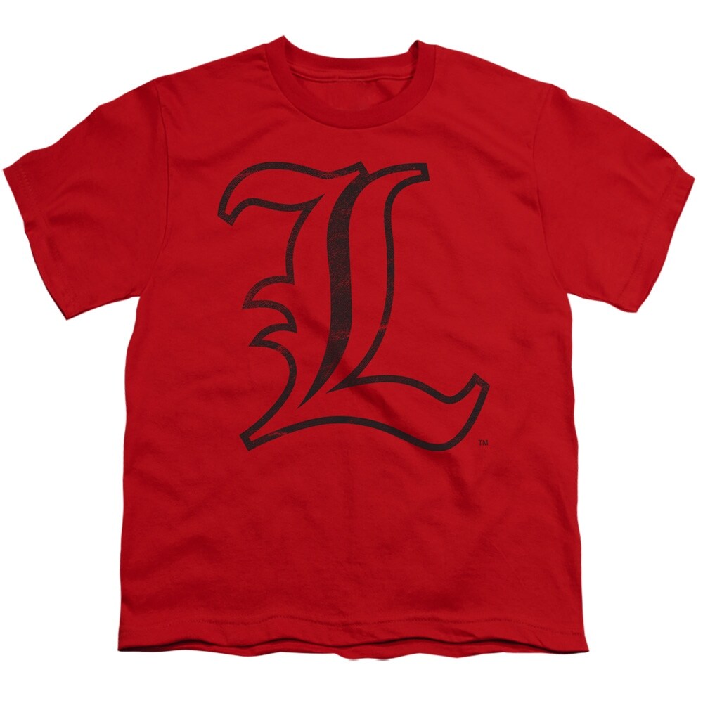 University of Louisville Distressed Primary Kids T Shirt for Youth Boys and Girls