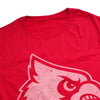 University of Louisville Simple Distressed Logo Unisex Adult Heathered Premium T Shirt