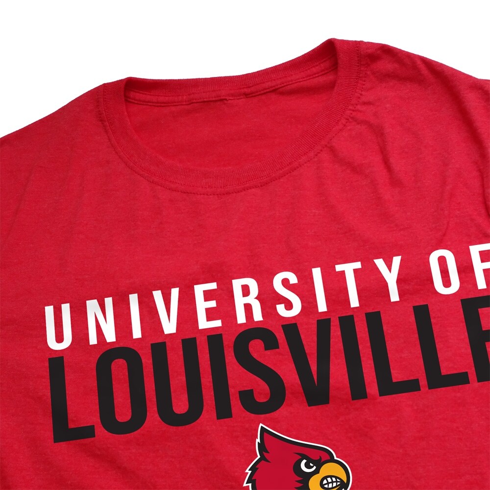 University of Louisville Stacked Unisex Adult Heathered Premium T Shirt