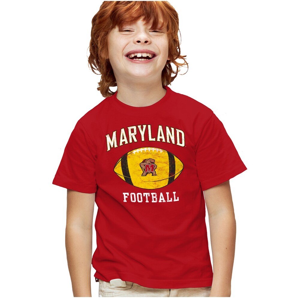 University of Maryland Football Kids T Shirt for Youth Boys and Girls