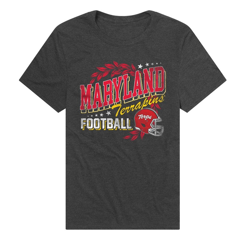 University of Maryland Terrapins Classic Football Unisex Adult Heathered Premium T Shirt