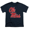 University of Mississippi Distressed Primary Kids T Shirt for Youth Boys and Girls