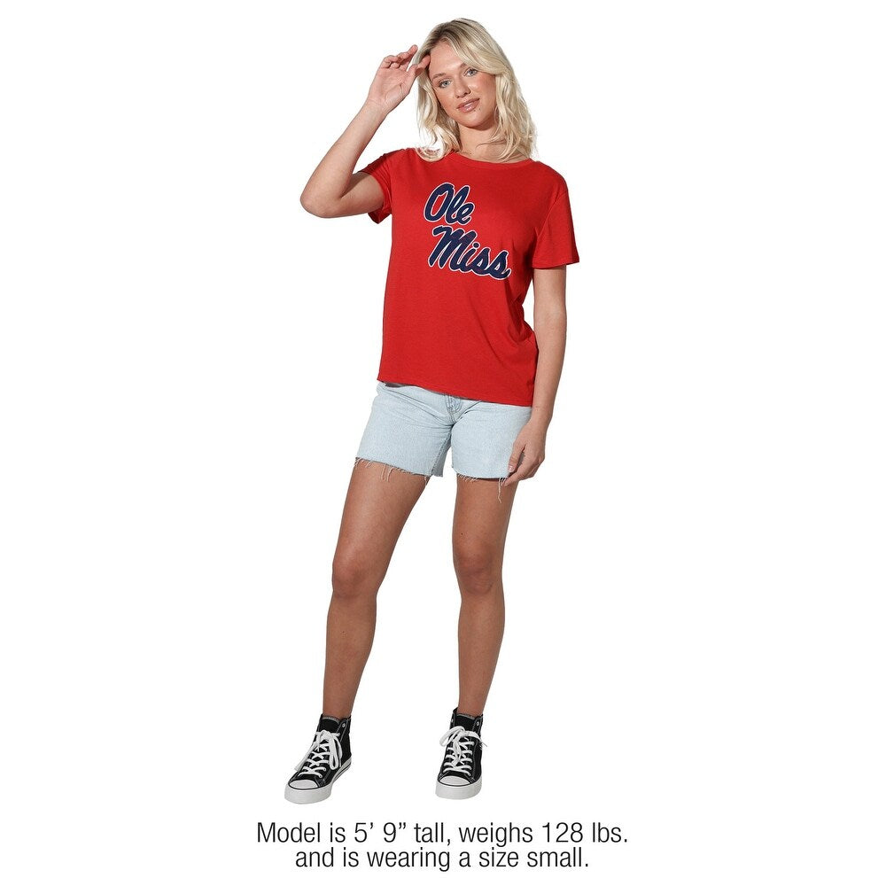 University of Mississippi Distressed Primary Logo Women