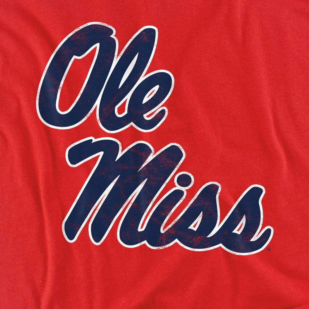 University of Mississippi Distressed Primary Logo Women