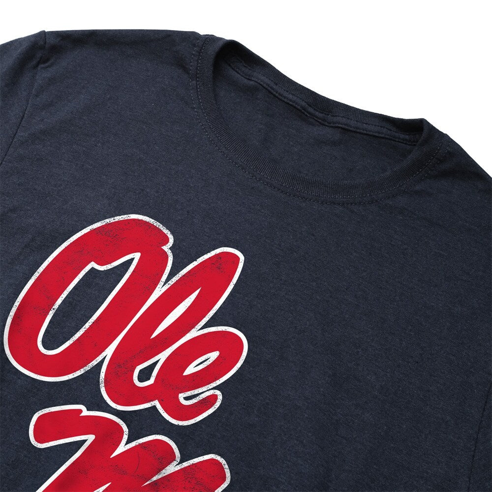 University of Mississippi Primary Logo Unisex Adult Heathered Premium T Shirt