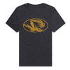 University of Missouri Simple Distressed Logo Unisex Adult Heathered Premium T Shirt