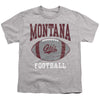 University of Montana Football Ball Kids T Shirt for Youth Boys and Girls