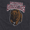 University of Montana Simple Distressed Logo Unisex Adult Heathered Premium T Shirt