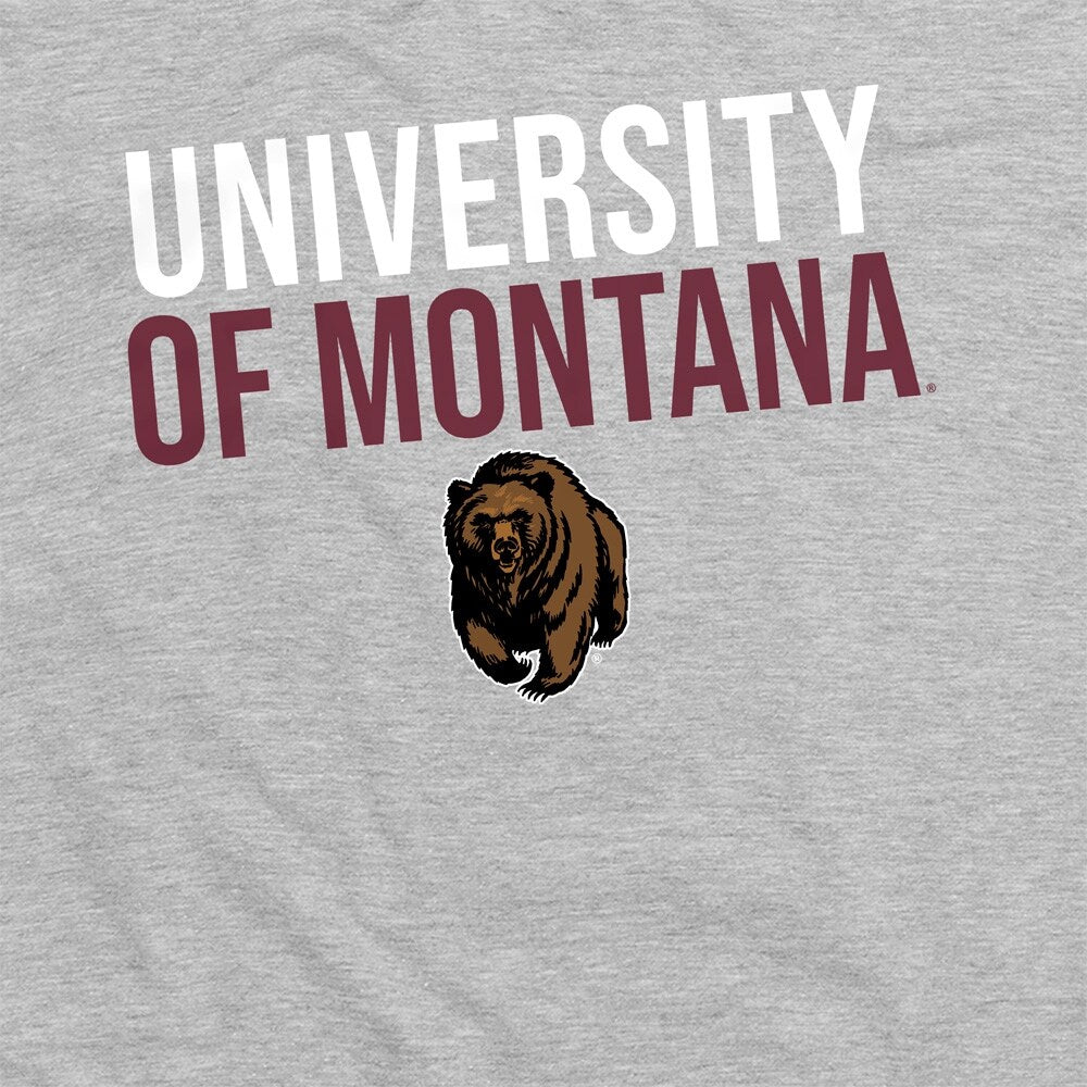 University of Montana Stacked Unisex Adult Heathered Premium T Shirt