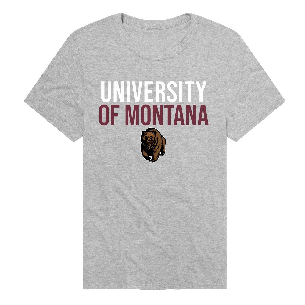 University of Montana Stacked Unisex Adult Heathered Premium T Shirt