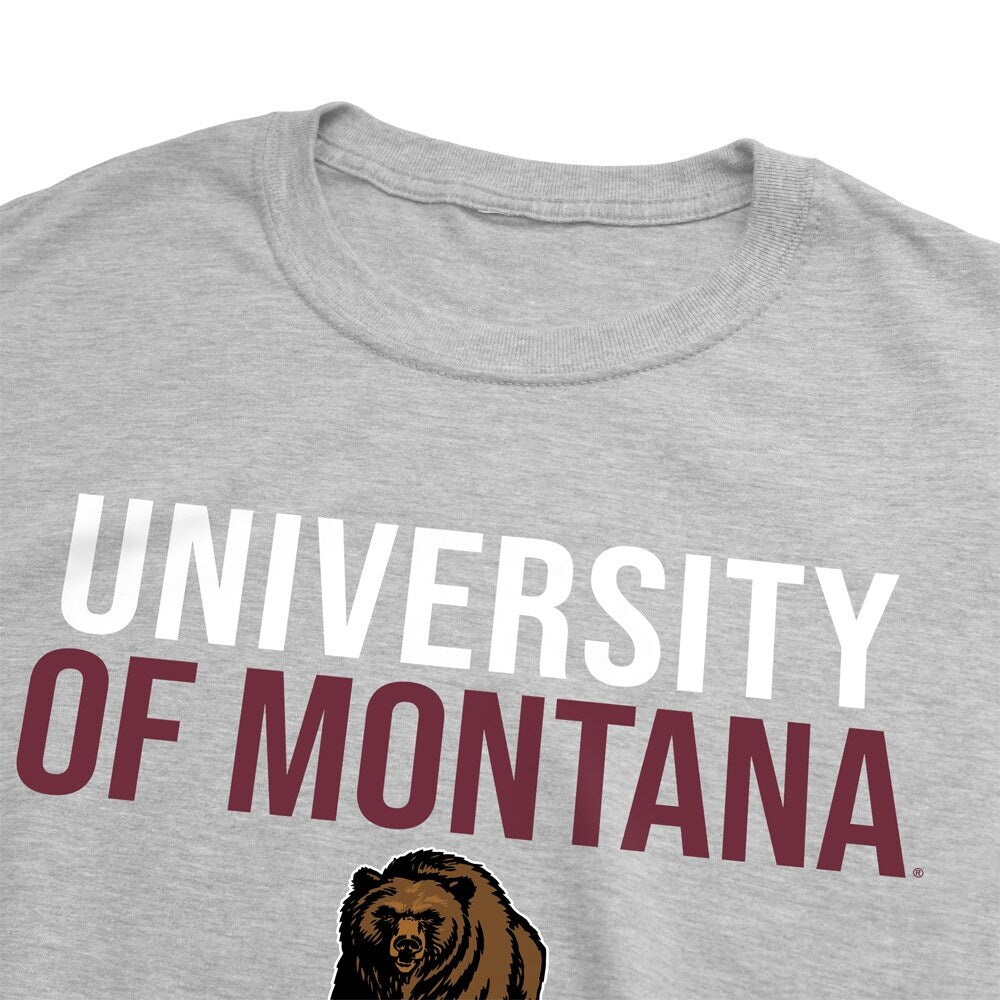 University of Montana Stacked Unisex Adult Heathered Premium T Shirt