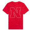 University of Nebraska Simple Distressed Logo Unisex Adult Heathered Premium T Shirt