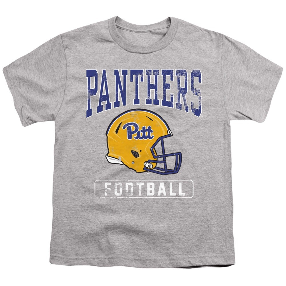 University of Pittsburgh Football Helmet Kids T Shirt for Youth Boys and Girls