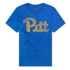 University of Pittsburgh Simple Distressed Logo Unisex Adult Heathered Premium T Shirt